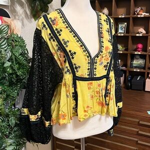 free people lace top sz S